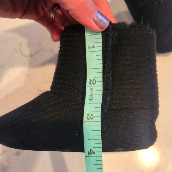Baby Walker Toddler Black Snow Boots Size 9-18 Months - Picture 12 of 13